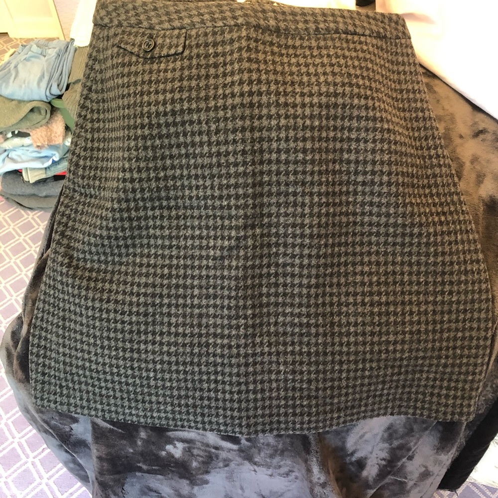 Plaid Wool Skirt